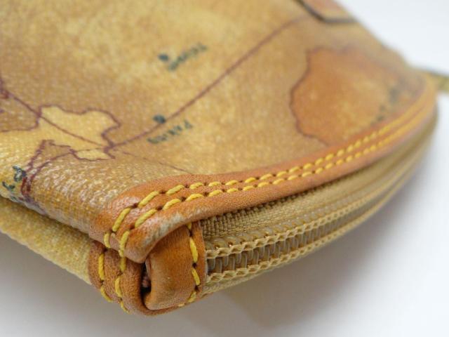 PRIMA CLASSE プリマクラッセ 地図柄 PVC ポーチ ブラウン系マルチカラー<USED>【送料無料】 < ブランド PRIMA CLASSE プリマクラッセ 地図柄 PVC ポーチ ブラウン系マルチカラー<USED>【送料無料】 < ブランドの
