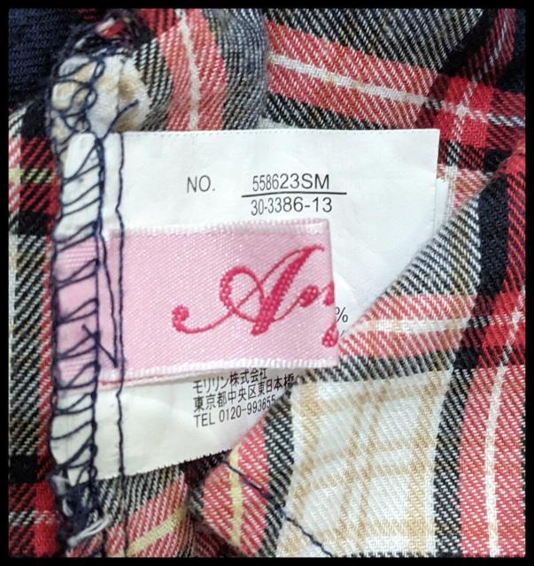 ★Angesoie★長袖シャツ★シャツ★Tシャツ★160サイズ★赤系チェック柄★女の子★まとめ買い歓迎★春から秋まで最適!!★ < キッズ/ベビー  ★Angesoie★長袖シャツ★シャツ★Tシャツ★160サイズ★赤系チェック柄★女の子★まとめ買い歓迎★春から秋まで最適!!★ < キッズ/ベビーの