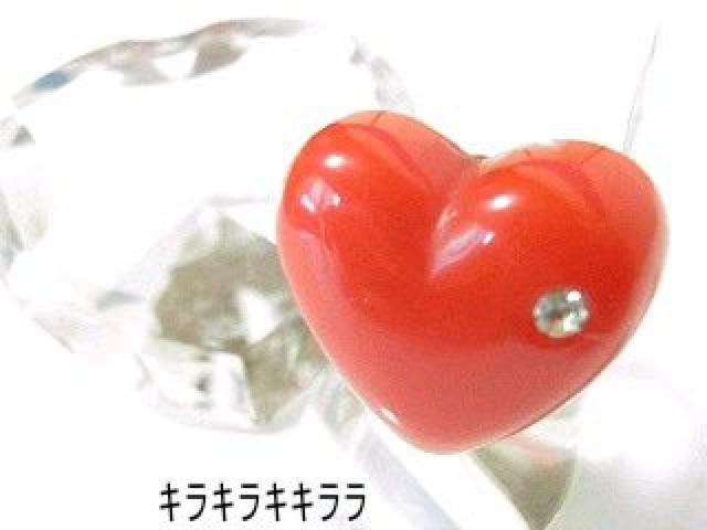 《New》ストーンがキラリ*ぷっくりハート★プリンセス*姫リング/指輪<レッド> < 女性アクセサリー/時計  《New》ストーンがキラリ*ぷっくりハート★プリンセス*姫リング/指輪<レッド> < 女性アクセサリー/時計の