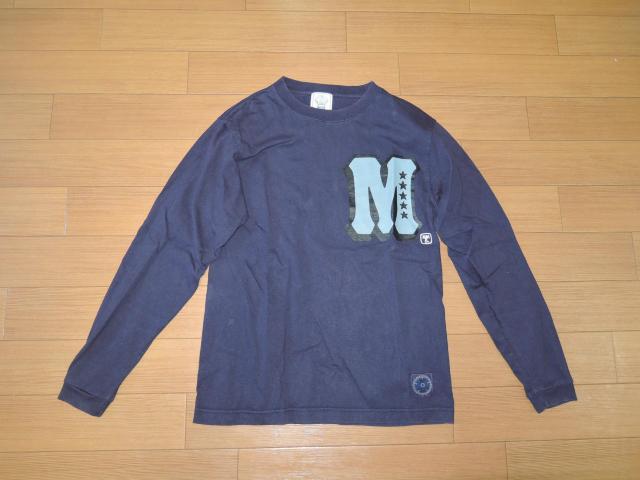 M&M エムアンドエム ロンTシャツ S 紺 カットソー MロゴCOUSTUM < 男性ファッション  M&M エムアンドエム ロンTシャツ S 紺 カットソー MロゴCOUSTUM  < 男性ファッションの