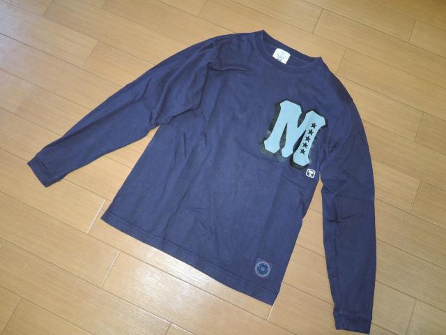 M&M エムアンドエム ロンTシャツ S 紺 カットソー MロゴCOUSTUM < 男性ファッション  M&M エムアンドエム ロンTシャツ S 紺 カットソー MロゴCOUSTUM < 男性ファッションの