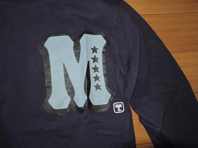 M&M エムアンドエム ロンTシャツ S 紺 カットソー MロゴCOUSTUM < 男性ファッション  M&M エムアンドエム ロンTシャツ S 紺 カットソー MロゴCOUSTUM < 男性ファッションの