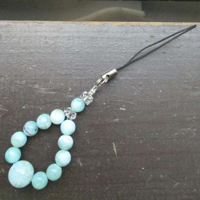 ラリマーストラップ 天然石 パワーストーン ヒーリング < 家電/AV ラリマーストラップ 天然石 パワーストーン ヒーリング < 家電/AVの