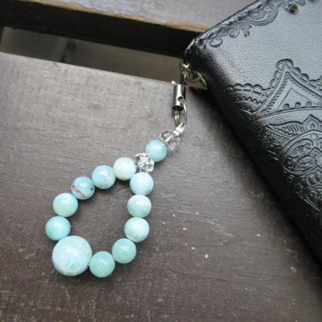 ラリマーストラップ 天然石 パワーストーン ヒーリング < 家電/AV ラリマーストラップ 天然石 パワーストーン ヒーリング < 家電/AVの