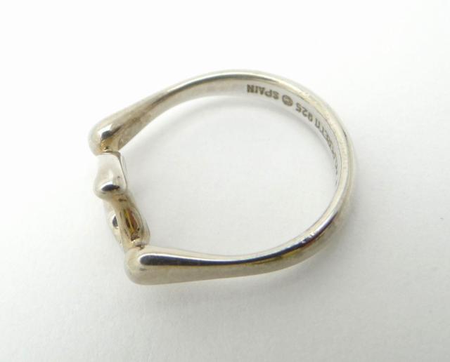 TIFFANY&CO. �e�B�t�@�j�[ �I�[�v���n�[�g �����O �w�� SV925 ��11.5��USED���y���������z �� �u�����h�� 