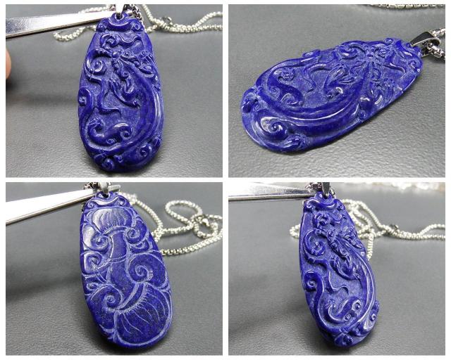 逸品天然石ラピスラズリヒキュウ如意両面完全手彫りアンティークネックレス < 女性アクセサリー/時計 逸品天然石ラピスラズリヒキュウ如意両面完全手彫りアンティークネックレス < 女性アクセサリー/時計の