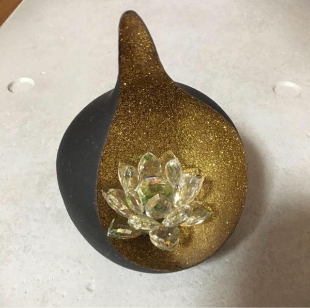 ガラス細工 ハスの花 アジア雑貨 クリスタル < インテリア/ライフ ガラス細工 ハスの花 アジア雑貨 クリスタル < インテリア/ライフの