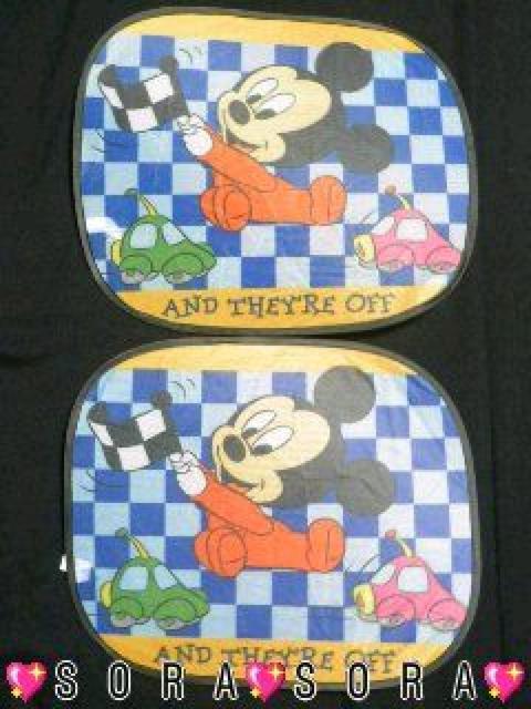 【ミッキー】サンシェード2枚組セット 吸盤付 @ < 自動車/バイク 【ミッキー】サンシェード2枚組セット 吸盤付 @ < 自動車/バイク