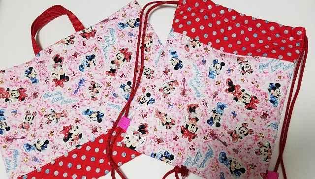 レア柄 【本日限定】★ B82ミニー  レッスンバッグ&ナップサック(*^O^*)ハンドメイド < キッズ/ベビー  レア柄 【本日限定】★ B82ミニー  レッスンバッグ&ナップサック(*^O^*)ハンドメイド < キッズ/ベビーの