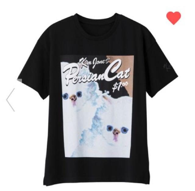 GU×キムジョーンズ・ネコキャラクターTシャツ。ブラック < ブランド GU×キムジョーンズ・ネコキャラクターTシャツ。ブラック < ブランドの