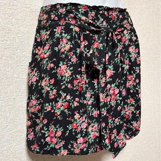 【SALE】プックリ♪共布リボンベルト付花柄バルーンショーパン < 女性ファッション  【SALE】プックリ♪共布リボンベルト付花柄バルーンショーパン < 女性ファッションの