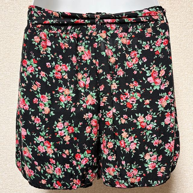 【SALE】プックリ♪共布リボンベルト付花柄バルーンショーパン < 女性ファッション  【SALE】プックリ♪共布リボンベルト付花柄バルーンショーパン < 女性ファッションの