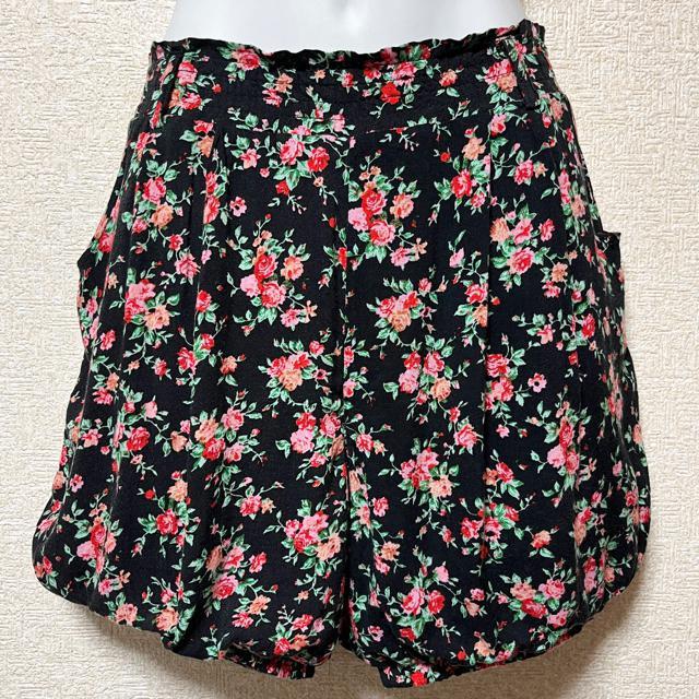 【SALE】プックリ♪共布リボンベルト付花柄バルーンショーパン < 女性ファッション  【SALE】プックリ♪共布リボンベルト付花柄バルーンショーパン < 女性ファッションの