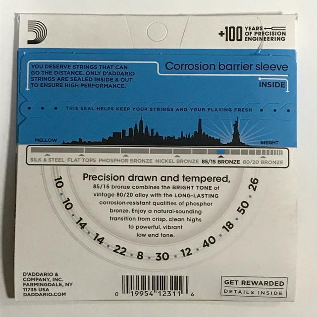 ダダリオ .010-.050  12弦 1セット アコギ弦 85/15ブロンズ弦 < ホビー  ダダリオ .010-.050  12弦 1セット アコギ弦 85/15ブロンズ弦 < ホビーの