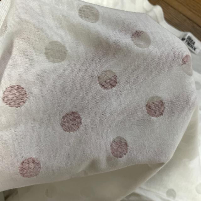 水玉 ドット 透け柄が可愛い 七分丈カットソー < 女性ファッション  水玉 ドット 透け柄が可愛い 七分丈カットソー < 女性ファッションの