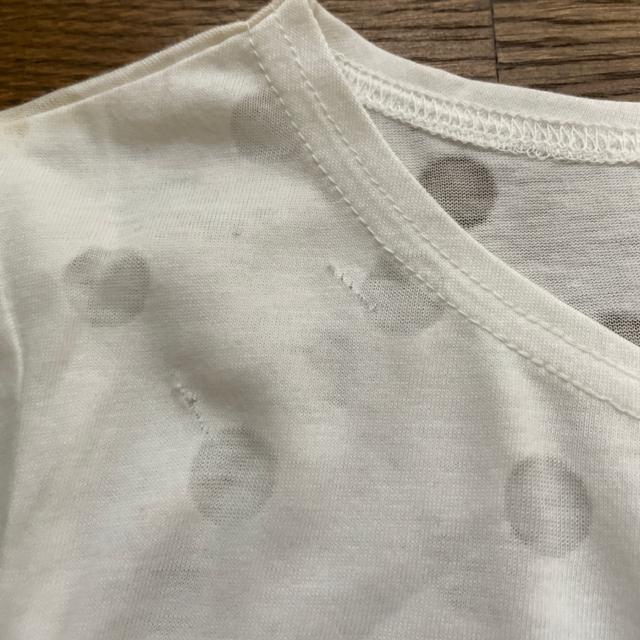 水玉 ドット 透け柄が可愛い 七分丈カットソー < 女性ファッション  水玉 ドット 透け柄が可愛い 七分丈カットソー < 女性ファッションの