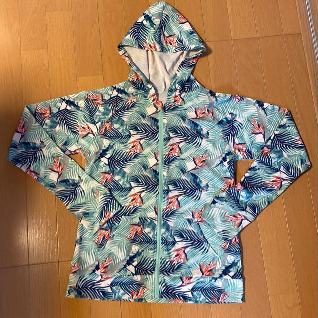 ラッシュガード/サイズL/トロピカル南国柄/海やプールや川遊びに水着の上に羽織って日焼け止めいらず日焼け防止♪ < 女性ファッション ラッシュガード/サイズL/トロピカル南国柄/海やプールや川遊びに水着の上に羽織って日焼け止めいらず日焼け防止♪ < 女性ファッションの