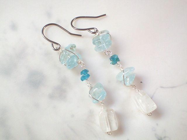 mar.*アクアマリンの涼色ピアス*silver 15016 < 女性アクセサリー/時計  mar.*アクアマリンの涼色ピアス*silver 15016  < 女性アクセサリー/時計の