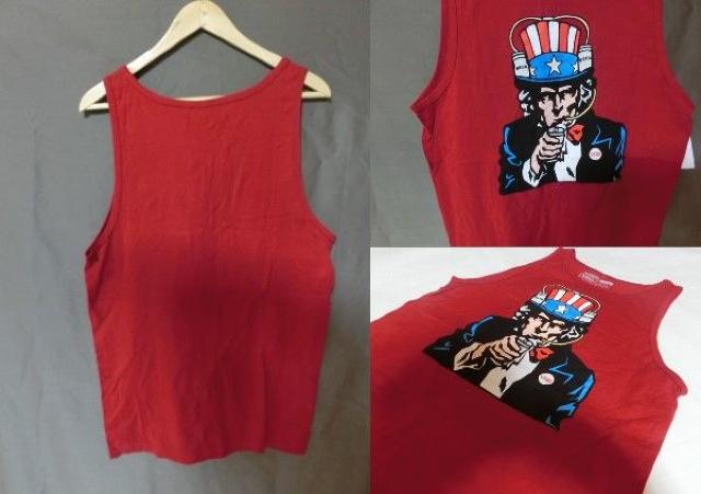 USA購入 バンズ【Vans】イラストプリント タンクトップUS M RED < ブランド  USA購入 バンズ【Vans】イラストプリント タンクトップUS M RED < ブランドの