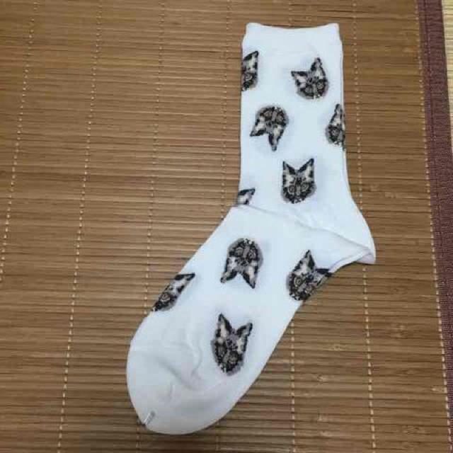 キャンディストリッパー・CATCATCAT猫フェイスソックス。白 < ブランド キャンディストリッパー・CATCATCAT猫フェイスソックス。白 < ブランドの