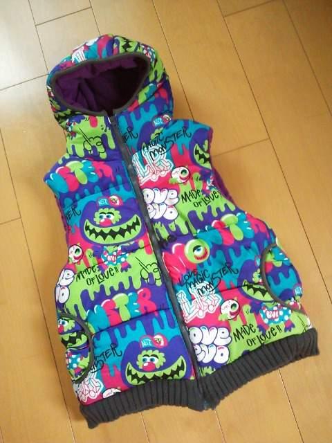 中古フード付き総柄中綿ベスト150ラブレボリューション ラブレボ < ブランド 中古フード付き総柄中綿ベスト150ラブレボリューション ラブレボ < ブランドの