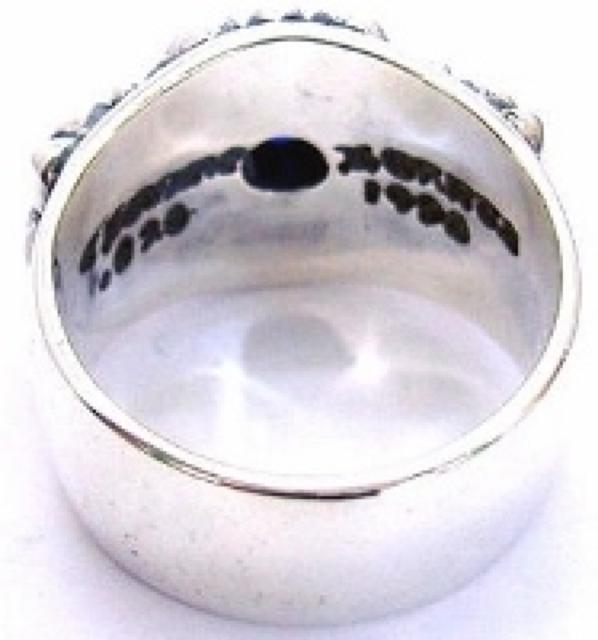 キーパークロスリング サファイア シルバー925 < 男性アクセサリー/時計  キーパークロスリング サファイア シルバー925 < 男性アクセサリー/時計の