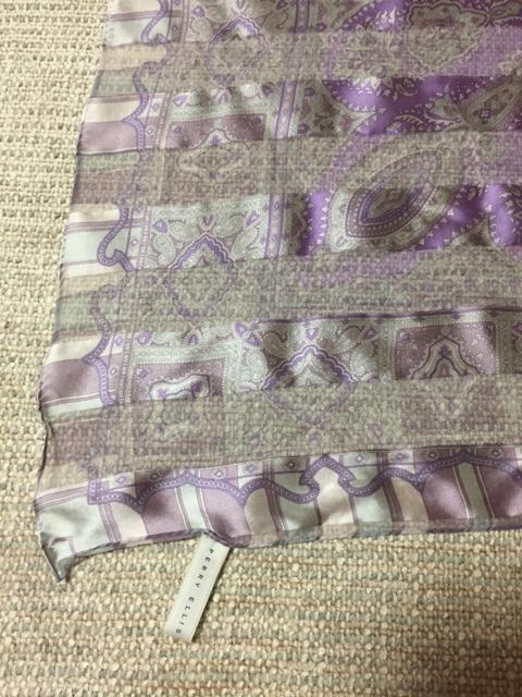 782.新品☆シルクスカーフ☆パープル系柄 < 女性ファッション  782.新品☆シルクスカーフ☆パープル系柄  < 女性ファッションの