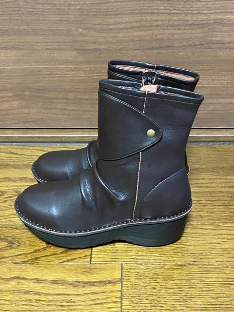 ミライアルキ ショートブーツ チョコレートブラウン < 女性ファッション ミライアルキ ショートブーツ チョコレートブラウン < 女性ファッションの