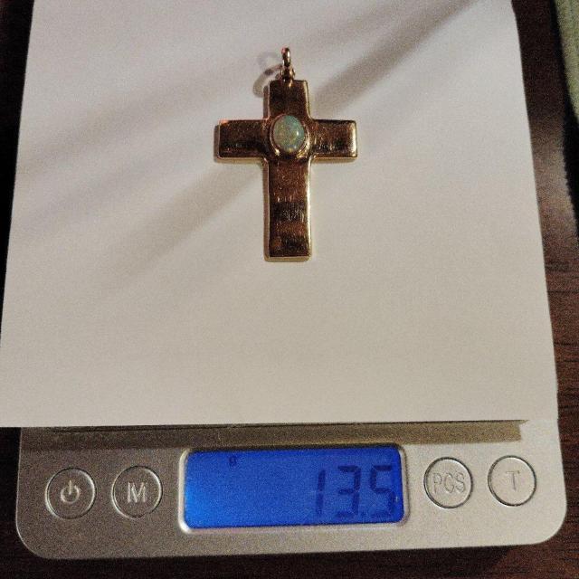 18K ペンダントトップ クロス オパール 13.5g、オーダーメイド1点物 < 男性アクセサリー/時計 18K ペンダントトップ クロス オパール 13.5g、オーダーメイド1点物 < 男性アクセサリー/時計の