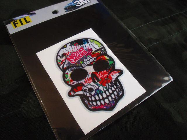 ●送料無料!ドクロ SKULL FACE A 限定品 3M製 ステッカー! < 自動車/バイク ●送料無料!ドクロ SKULL FACE A 限定品 3M製 ステッカー! < 自動車/バイク