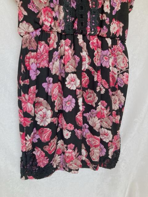 axes femme ラグラン 花柄 チュニック パーティードレス ワンピース M < ブランド  axes femme ラグラン 花柄 チュニック パーティードレス ワンピース M < ブランドの