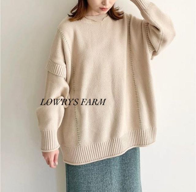新品 LOWRYS FARM★ 前後着用2WAYハンドステッチライクプルオーバー < 女性ファッション  新品 LOWRYS FARM★ 前後着用2WAYハンドステッチライクプルオーバー  < 女性ファッションの
