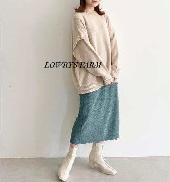 新品 LOWRYS FARM★ 前後着用2WAYハンドステッチライクプルオーバー < 女性ファッション  新品 LOWRYS FARM★ 前後着用2WAYハンドステッチライクプルオーバー < 女性ファッションの