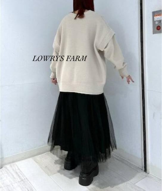 新品 LOWRYS FARM★ 前後着用2WAYハンドステッチライクプルオーバー < 女性ファッション  新品 LOWRYS FARM★ 前後着用2WAYハンドステッチライクプルオーバー < 女性ファッションの