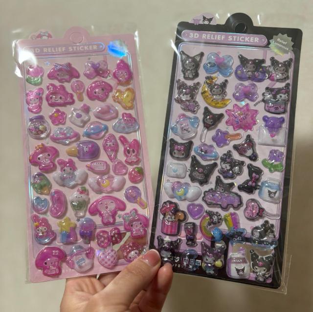 サンリオ 3Dレリーフステッカー マイメロディ クロミ ボンボンドロップシール2枚セット < インテリア/ライフ サンリオ 3Dレリーフステッカー マイメロディ クロミ ボンボンドロップシール2枚セット < インテリア/ライフの