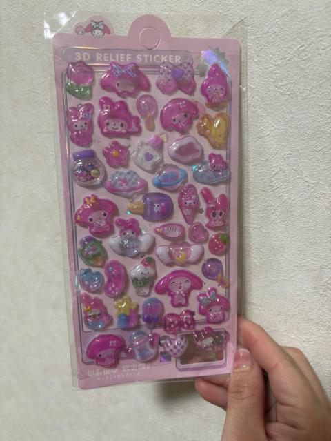 サンリオ 3Dレリーフステッカー マイメロディ クロミ ボンボンドロップシール2枚セット < インテリア/ライフ サンリオ 3Dレリーフステッカー マイメロディ クロミ ボンボンドロップシール2枚セット < インテリア/ライフの