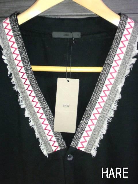 □HARE/ハレ シシュウテープ カーディガン/メンズ/ブラック・S☆新品 < ブランド  □HARE/ハレ シシュウテープ カーディガン/メンズ/ブラック・S☆新品 < ブランドの