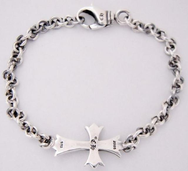 タイニークロス&チェーンブレスレット シルバー925 < 男性アクセサリー/時計  タイニークロス&チェーンブレスレット シルバー925 < 男性アクセサリー/時計の