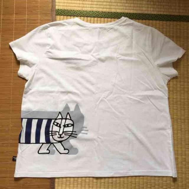 リサラーソン・猫ワッペン&バックプリントTシャツ。ホワイト < ブランド  リサラーソン・猫ワッペン&バックプリントTシャツ。ホワイト < ブランドの