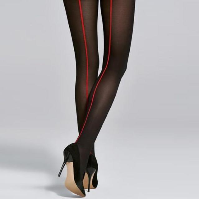 EU製 レッドラインのバックシームシンプルタイツ < 女性ファッション  EU製 レッドラインのバックシームシンプルタイツ < 女性ファッションの