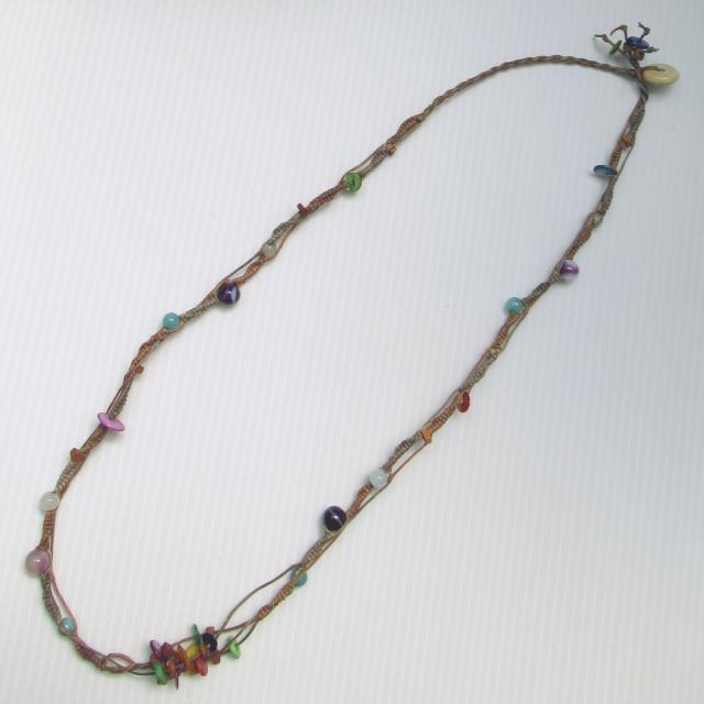 アジアン♪ビーズ紐編みネックレス*2 < 女性アクセサリー/時計 アジアン♪ビーズ紐編みネックレス*2 < 女性アクセサリー/時計の