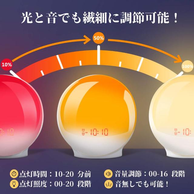 目覚まし時計 光 大音量 目覚ましライト デジタル スヌーズ < インテリア/ライフ  目覚まし時計 光 大音量 目覚ましライト デジタル スヌーズ < インテリア/ライフの