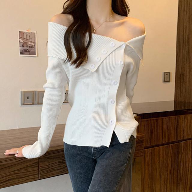 送料無料 新品 ニットトップス オフショルダーリブニット < 女性ファッション  送料無料 新品 ニットトップス オフショルダーリブニット < 女性ファッションの