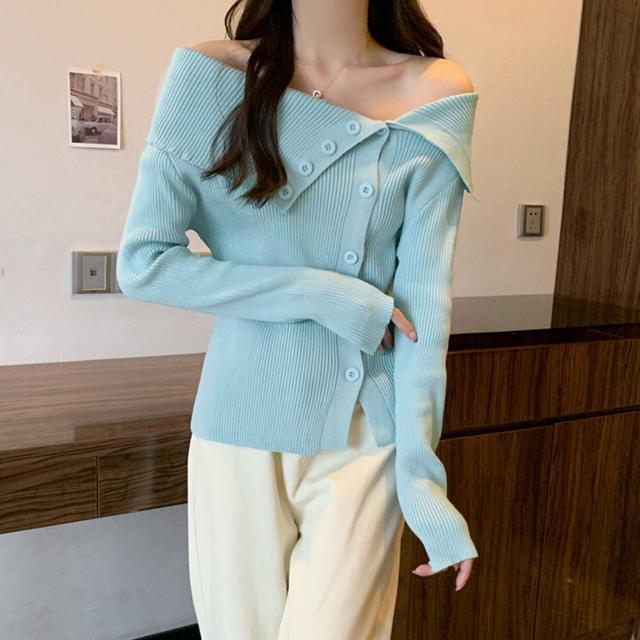 送料無料 新品 ニットトップス オフショルダーリブニット < 女性ファッション  送料無料 新品 ニットトップス オフショルダーリブニット < 女性ファッションの