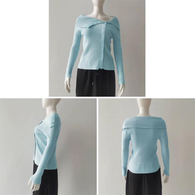 送料無料 新品 ニットトップス オフショルダーリブニット < 女性ファッション  送料無料 新品 ニットトップス オフショルダーリブニット < 女性ファッションの