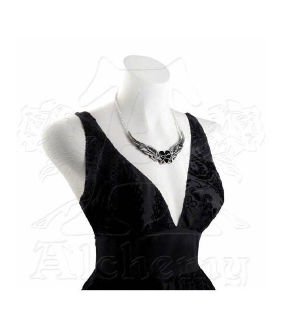 ALCHEMY GOTHIC: Black Romance necklace  ANZT[/v 