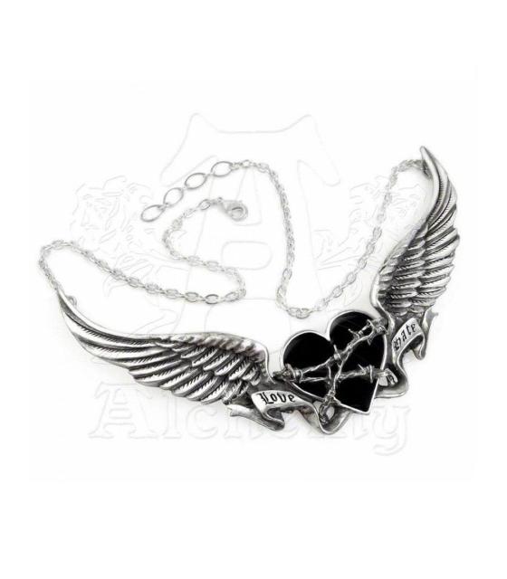 ALCHEMY GOTHIC: Black Romance necklace  ANZT[/v 