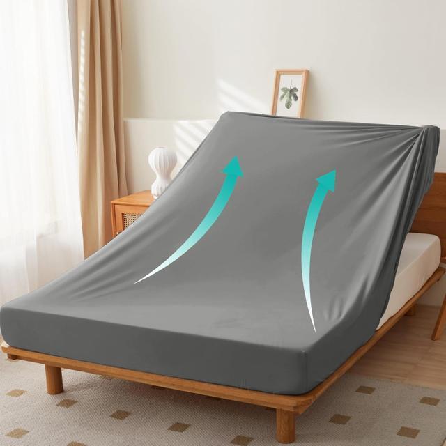ボックスシーツ ベッドシーツ 吸水速乾 毛玉なし ベッドカバー マットレス兼用 のびのび ぴったり シングル~セミダブル用 グレー < インテリア/ライフ  ボックスシーツ ベッドシーツ 吸水速乾 毛玉なし ベッドカバー マットレス兼用 のびのび ぴったり シングル~セミダブル用 グレー  < インテリア/ライフの
