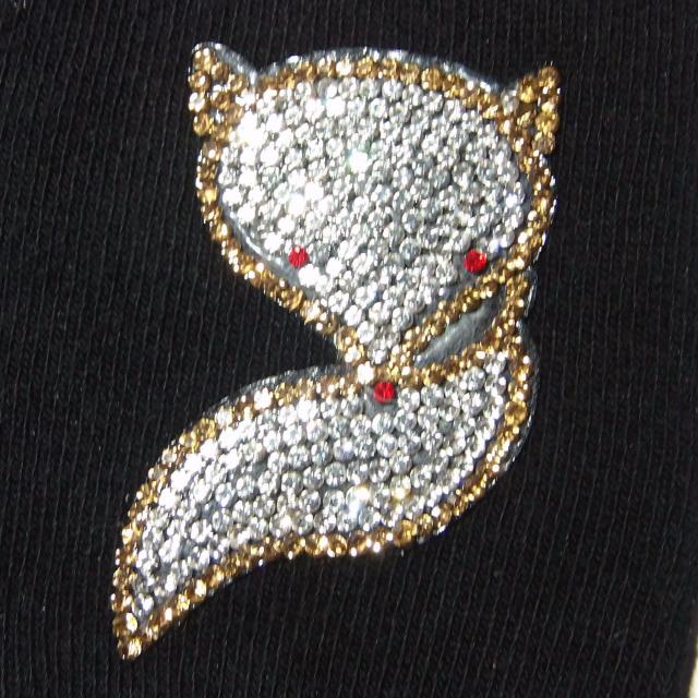 ラインストーン 狐 キツネ きつね フォックス ワッペン ハンドカバー グローブ 手袋 < 女性ファッション ラインストーン 狐 キツネ きつね フォックス ワッペン ハンドカバー グローブ 手袋 < 女性ファッションの