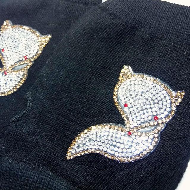 ラインストーン 狐 キツネ きつね フォックス ワッペン ハンドカバー グローブ 手袋 < 女性ファッション ラインストーン 狐 キツネ きつね フォックス ワッペン ハンドカバー グローブ 手袋 < 女性ファッションの